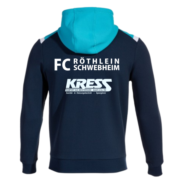 Hoodie Marine mit Logo und Initialen